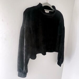 *NWOT* 4OUR DREAMERS Black Corduroy Mock Neck Sweater XL